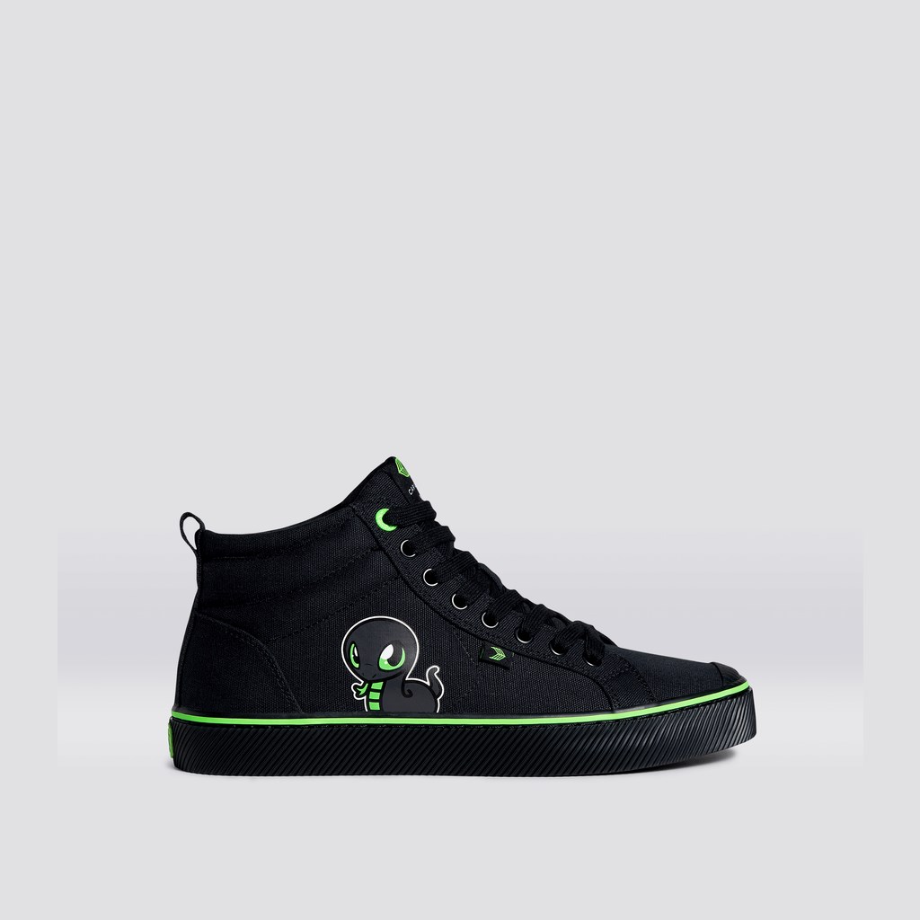 OCA HIGH Cariuma High Top Tela Vegan Noir Homme | FUL-0740168